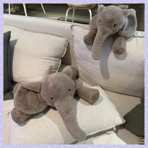 Ultra Soft Grey Elephant Plush with Flappy Ears