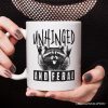Unhinged and Feral Personalized Mug, Funny Raccoon Rock Hands Gift with Custom Name Unhinged and Feral Personalized Mug, Funny Raccoon Rock Hands Gift with Custom Name