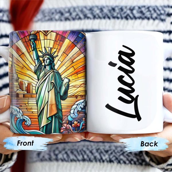 United In Liberty And Justice Statue Of Liberty Design - Personalized Custom Coffee Mug - FAM239_MG United In Liberty And Justice Statue Of Liberty Design - Personalized Custom Coffee Mug - FAM239_MG