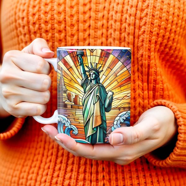 United In Liberty And Justice Statue Of Liberty Design - Personalized Custom Coffee Mug - FAM239_MG United In Liberty And Justice Statue Of Liberty Design - Personalized Custom Coffee Mug - FAM239_MG
