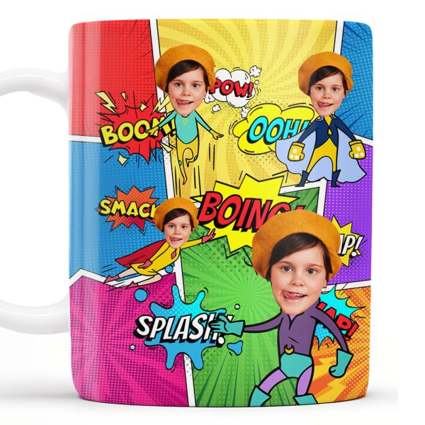 Unleash Your Inner Hero With Vibrant Comic Book Explosions - Personalized Custom Coffee Mug - KID020_MG Unleash Your Inner Hero With Vibrant Comic Book Explosions - Personalized Custom Coffee Mug - KID020_MG