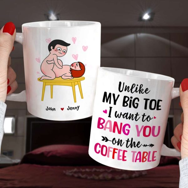 Unlike My Big Toe I Want To Bang You, Personalized Mug, Wine Tumbler, Accent Mug, Couple Gifts Unlike My Big Toe I Want To Bang You, Personalized Mug, Wine Tumbler, Accent Mug, Couple Gifts