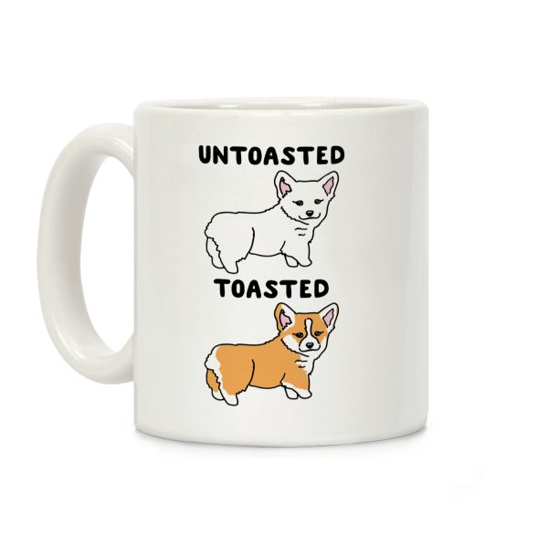 Untoasted and Toasted Corgis Coffee Mug Untoasted and Toasted Corgis Coffee Mug