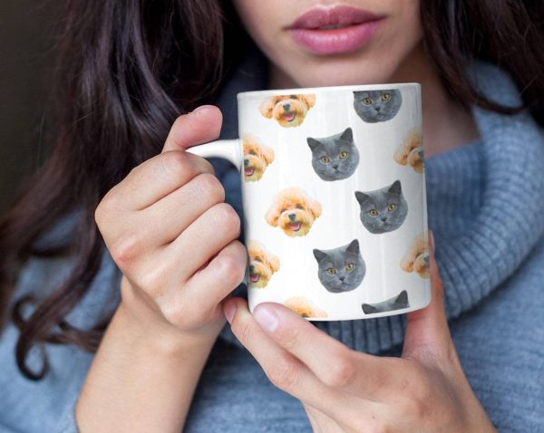 Upload Image Portrait Coffee Mug For Dog Cat, T368 HN590 Upload Image Portrait Coffee Mug For Dog Cat, T368 HN590