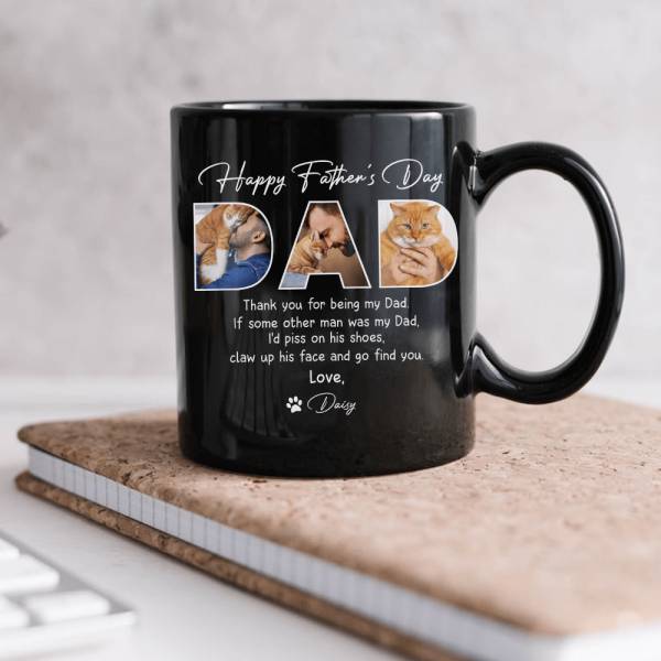 Upload Photo Happy Father's Day For Cat Lover Dark Mug TH10 890909 Upload Photo Happy Father's Day For Cat Lover Dark Mug TH10 890909