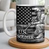 U.S. Soldier With American Flag - Personalized Custom Coffee Mug - VTR004_MG U.S. Soldier With American Flag - Personalized Custom Coffee Mug - VTR004_MG