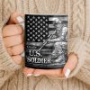 U.S. Soldier With American Flag - Personalized Custom Coffee Mug - VTR004_MG U.S. Soldier With American Flag - Personalized Custom Coffee Mug - VTR004_MG