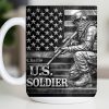 U.S. Soldier With American Flag - Personalized Custom Coffee Mug - VTR004_MG U.S. Soldier With American Flag - Personalized Custom Coffee Mug - VTR004_MG