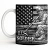 U.S. Soldier With American Flag - Personalized Custom Coffee Mug - VTR004_MG U.S. Soldier With American Flag - Personalized Custom Coffee Mug - VTR004_MG