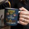 U.S. Veteran, Military Uniform, American Flag And Military Badges - Personalized Custom Coffee Mug - OFC002_MG U.S. Veteran, Military Uniform, American Flag And Military Badges - Personalized Custom Coffee Mug - OFC002_MG