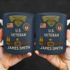 U.S. Veteran, Military Uniform, American Flag And Military Badges - Personalized Custom Coffee Mug - OFC002_MG U.S. Veteran, Military Uniform, American Flag And Military Badges - Personalized Custom Coffee Mug - OFC002_MG