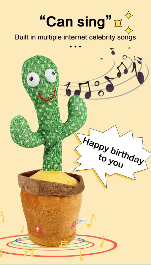 USB Electric Singing & Dancing Cactus Plush Toy - Fun Decompression Buddy USB Electric Singing & Dancing Cactus Plush Toy - Fun Decompression Buddy