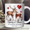 Valentine Deer Anniversary Personalized Mug for Couple, Together Keepsake Romantic Gift Valentine Deer Anniversary Personalized Mug for Couple, Together Keepsake Romantic Gift