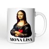 Valentine Style Mona Lisa Personalized Mug, Leonardo da Vinci Vintage Art Lover Gift Valentine Style Mona Lisa Personalized Mug, Leonardo da Vinci Vintage Art Lover Gift