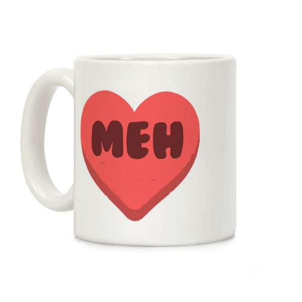 Valentine's Day Heart Meh Coffee Mug Valentine's Day Heart Meh Coffee Mug