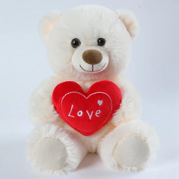 Valentine's Day Heart Teddy Bear - Soft Plush Gift for Lovers & Home Decor
