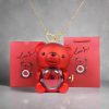 Valentine'S Day Rose Bear Necklace Valentine'S Day Rose Bear Necklace