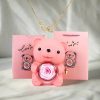 Valentine'S Day Rose Bear Necklace Valentine'S Day Rose Bear Necklace