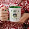Vegan Social Club Personalized Mug, Cute Plant Based Vegetarian Animal Lover Gift with Custom Name Vegan Social Club Personalized Mug, Cute Plant Based Vegetarian Animal Lover Gift with Custom Name