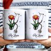 Vibrant Tulip And Stethoscope Design, Beautiful Butterflies - Personalized Custom Coffee Mug - NUR006_MG Vibrant Tulip And Stethoscope Design, Beautiful Butterflies - Personalized Custom Coffee Mug - NUR006_MG