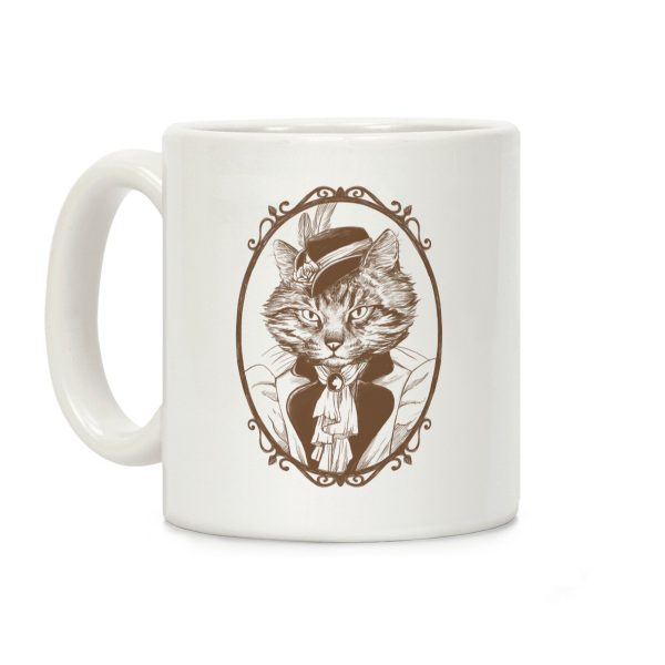 Victorian Portrait of Cat Lady Coffee Mug Victorian Portrait of Cat Lady Coffee Mug