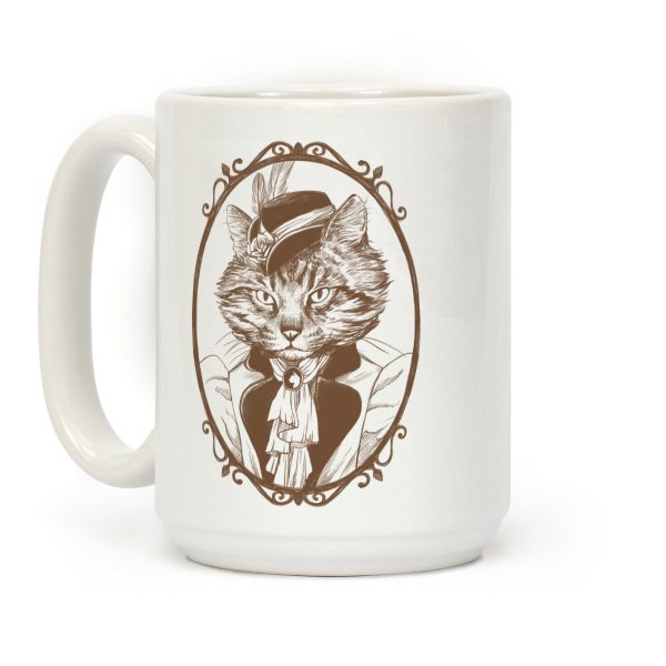 Victorian Portrait of Cat Lady Coffee Mug Victorian Portrait of Cat Lady Coffee Mug
