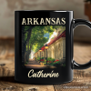 Vintage Arkansas State Hot Springs Personalized Mug, Bathhouse Row Gift and Scenic Landmark Keepsake Souvenir with Custom Name Vintage Arkansas State Hot Springs Personalized Mug, Bathhouse Row Gift and Scenic Landmark Keepsake Souvenir with Custom Name