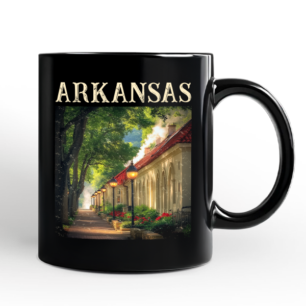 Vintage Arkansas State Hot Springs Personalized Mug, Bathhouse Row Gift and Scenic Landmark Keepsake Souvenir with Custom Name Vintage Arkansas State Hot Springs Personalized Mug, Bathhouse Row Gift and Scenic Landmark Keepsake Souvenir with Custom Name
