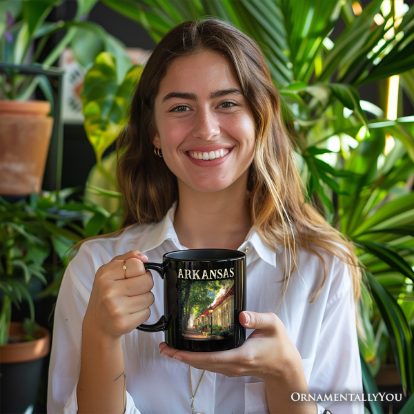 Vintage Arkansas State Hot Springs Personalized Mug, Bathhouse Row Gift and Scenic Landmark Keepsake Souvenir with Custom Name Vintage Arkansas State Hot Springs Personalized Mug, Bathhouse Row Gift and Scenic Landmark Keepsake Souvenir with Custom Name