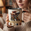 Vintage Book Dragon Alphabet Initial Letter - Personalized Accent Mug - Gift For Book Lovers NL122