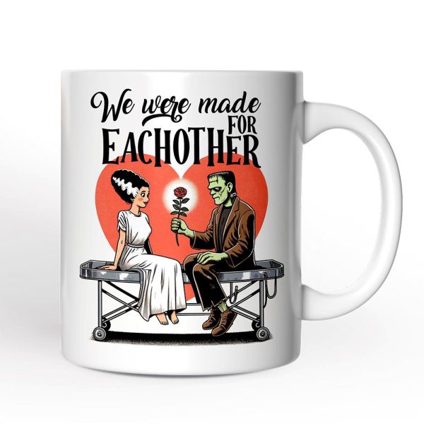 Vintage Frankenstein and Bride Personalized Mug for Couple, We Were Made for Each Other Vintage Romantic Gift With Custom Names Vintage Frankenstein and Bride Personalized Mug for Couple, We Were Made for Each Other Vintage Romantic Gift With Custom Names