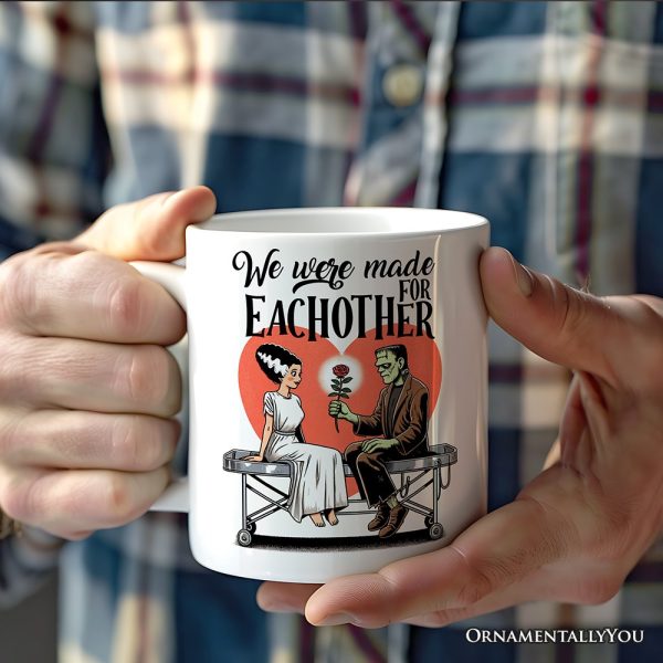 Vintage Frankenstein and Bride Personalized Mug for Couple, We Were Made for Each Other Vintage Romantic Gift With Custom Names Vintage Frankenstein and Bride Personalized Mug for Couple, We Were Made for Each Other Vintage Romantic Gift With Custom Names