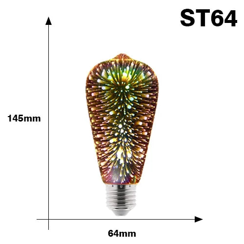 Vintage Star Fireworks Lamp