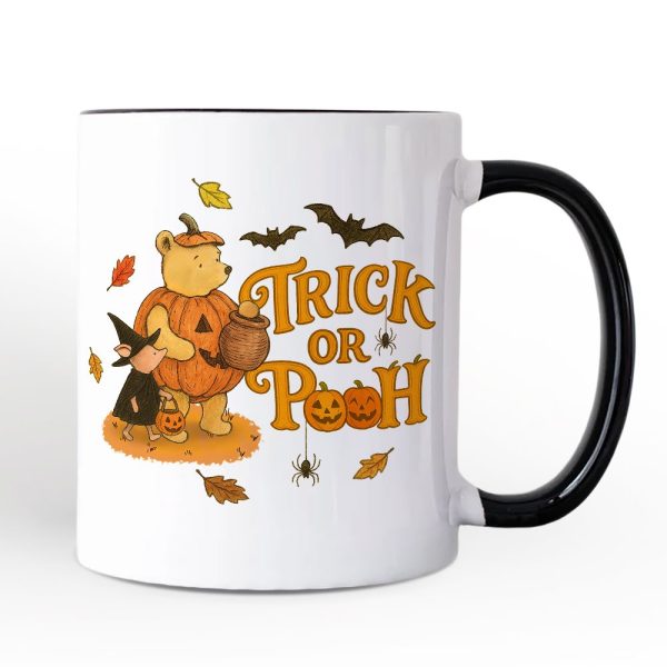 Vintage Trick or Pooh Personalized Mug, Pooh Bear and Friends in Halloween Costume Gift with Custom Name Vintage Trick or Pooh Personalized Mug, Pooh Bear and Friends in Halloween Costume Gift with Custom Name
