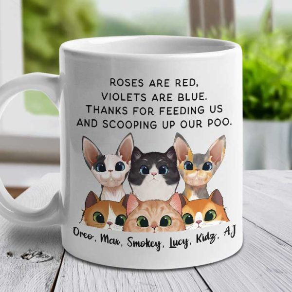 Violets Are Blue Thanks For Scooping Up Our Poo - Personalized Mug Violets Are Blue Thanks For Scooping Up Our Poo - Personalized Mug