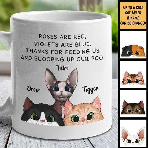 Violets Are Blue Thanks For Scooping Up Our Poo - Personalized Mug Violets Are Blue Thanks For Scooping Up Our Poo - Personalized Mug
