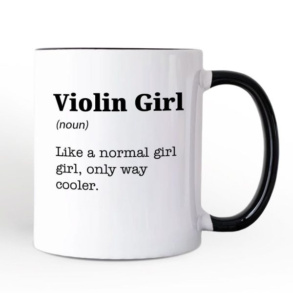 Violin Girl Definition Personalized Mug, Fun Musician Gift for Cool Violinists with Custom Name Violin Girl Definition Personalized Mug, Fun Musician Gift for Cool Violinists with Custom Name
