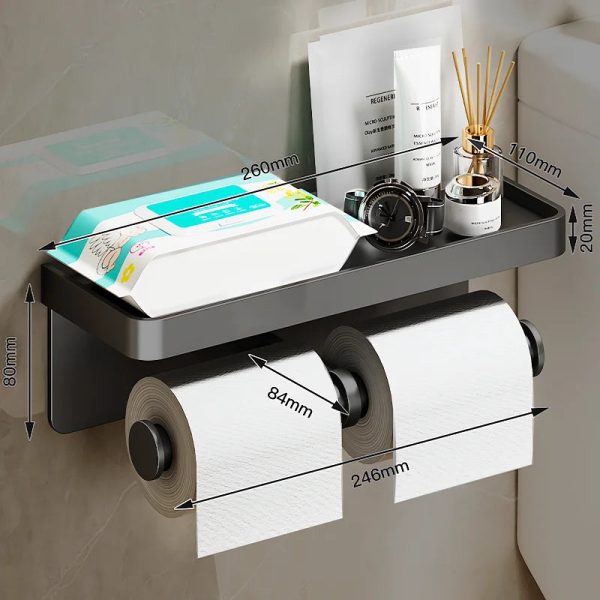 Wall-Mounted Aluminum Alloy Tissue Holder Wall-Mounted Aluminum Alloy Tissue Holder