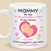 Warming Your Belly, Soon To Warm Your World - Family Personalized Custom Mug - Mother's Day, Baby Shower Gift, Gift For First Mom, Newborn Baby Warming Your Belly, Soon To Warm Your World - Family Personalized Custom Mug - Mother's Day, Baby Shower Gift, Gift For First Mom, Newborn Baby
