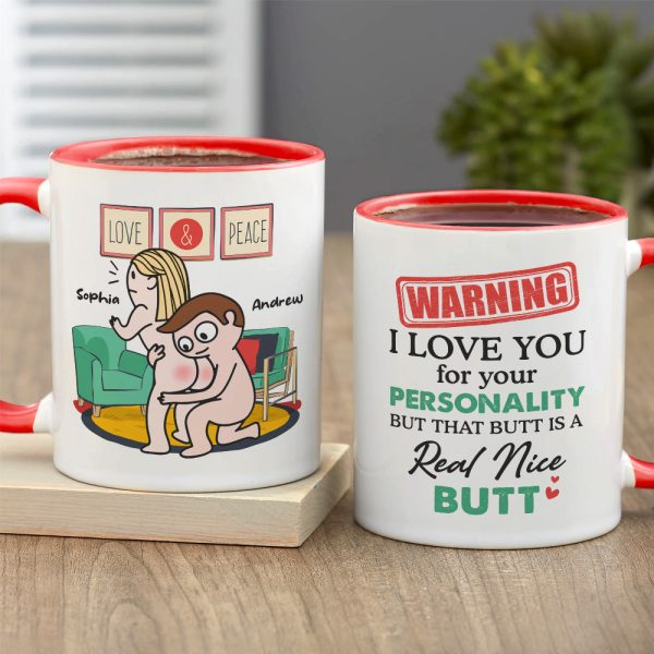 Warning I Love You For Your Personality Personalized Mug, Funny Couple Gift Warning I Love You For Your Personality Personalized Mug, Funny Couple Gift