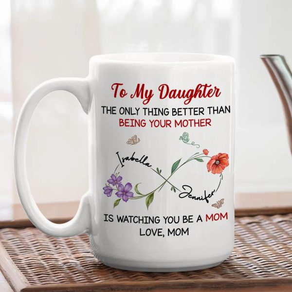 Watching You Be A Mom My Daughter - Personalized Ceramic Mug - Gift For Mom, Mother | HN02 Watching You Be A Mom My Daughter - Personalized Ceramic Mug - Gift For Mom, Mother | HN02