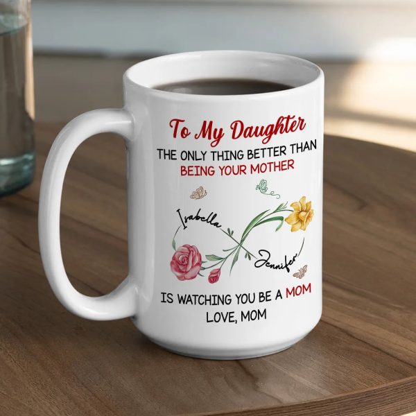 Watching You Be A Mom My Daughter - Personalized Ceramic Mug - Gift For Mom, Mother | HN02 Watching You Be A Mom My Daughter - Personalized Ceramic Mug - Gift For Mom, Mother | HN02