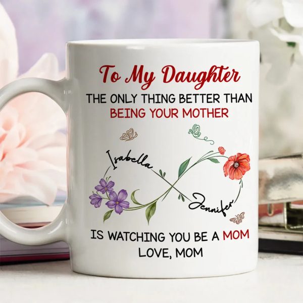 Watching You Be A Mom My Daughter - Personalized Ceramic Mug - Gift For Mom, Mother | HN02 Watching You Be A Mom My Daughter - Personalized Ceramic Mug - Gift For Mom, Mother | HN02