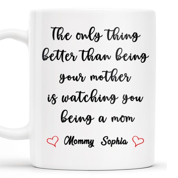 Watching You Being A Mom Heartfelt Quote Mug - Personalized Custom Coffee Mug - MOM035_MG