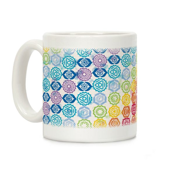 Watercolor Chakra Symbol Pattern Coffee Mug Watercolor Chakra Symbol Pattern Coffee Mug