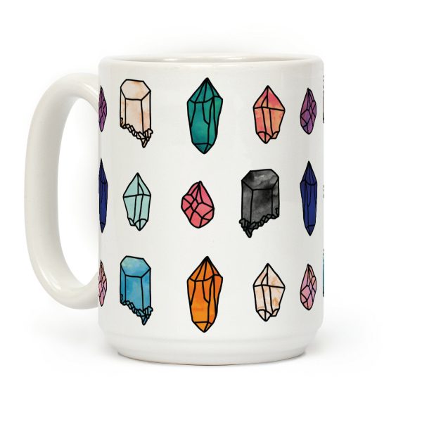 Watercolor Crystal Pattern Coffee Mug Watercolor Crystal Pattern Coffee Mug
