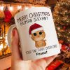 Watercolor Cute Cats Merry Christmas Human Servant Personalized Mug Watercolor Cute Cats Merry Christmas Human Servant Personalized Mug