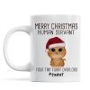 Watercolor Cute Cats Merry Christmas Human Servant Personalized Mug Watercolor Cute Cats Merry Christmas Human Servant Personalized Mug