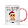 Watercolor Cute Cats Merry Christmas Human Servant Personalized Mug Watercolor Cute Cats Merry Christmas Human Servant Personalized Mug