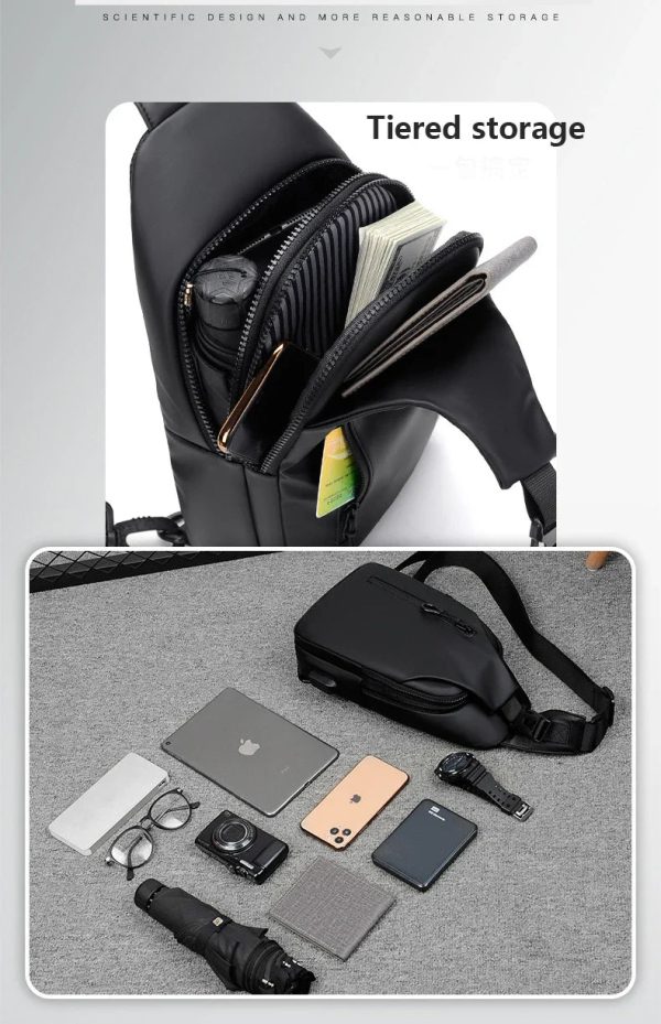 Waterproof Chest Bag With Usb Charging Interface Waterproof Chest Bag With Usb Charging Interface